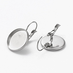 Boucles d'oreilles à levier en acier inoxydable 304 résistant au ternissement&nbsp;STAS-L253-005B-P