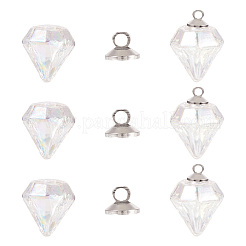 DIY Diamant-Glasflaschen-Anhänger-Bausätze&nbsp;DIY-TA0012-40B
