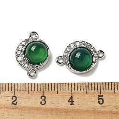 Шармы-соединители из латуни с микропаве из прозрачного кубического циркония&nbsp;KK-R210-30P-01