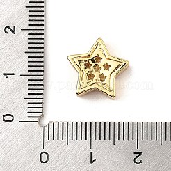 Cremagliera smalto perle di ottone placcatura&nbsp;KK-C074-13G-02