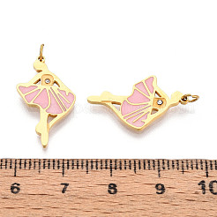 Подвески из нержавеющей стали 304 с эмалью&nbsp;STAS-N115-01B-G