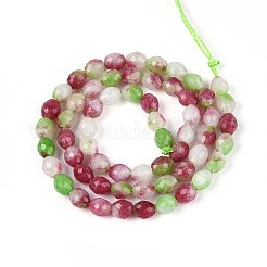 Природные окрашенные белого нефрита нитей бисера&nbsp;G-T142-89E