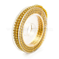Chaînes de strass en laiton citrine strass&nbsp;CHC-FS0001-03E