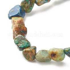 Braccialetto elastico per bambini con perline di crisocolla e lapislazzuli naturali&nbsp;BJEW-JB07031-03