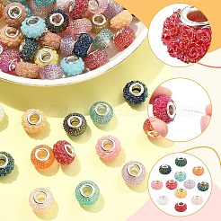 100 шт. 2 вида бусин из смоляных страз европейского дизайна&nbsp;RESI-YW0006-01