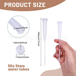 50 шт. пластиковая цветочная трубка&nbsp;AJEW-GL0002-97B