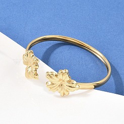 Браслеты-манжеты из нержавеющей стали 304 для женщин&nbsp;LS-BJEW-A147-01A-G