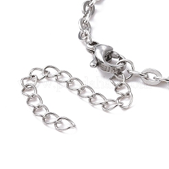 Bracciale con ciondolo in acciaio inossidabile 304 per donna&nbsp;BJEW-F436-RG