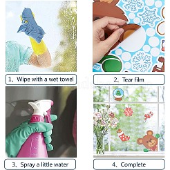 9 feuilles 9 styles d'autocollants statiques en pvc sur le thème de Noël&nbsp;STIC-WH0004-07