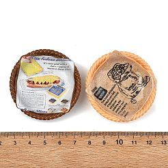 Cabochon in resina a tema giornale alimentare&nbsp;RESI-C075-01