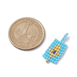 Motif de métier à tisser à graines de rocailles rondes miyuki fait à la main&nbsp;PALLOY-MZ00175