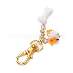 Decorazioni pendenti con perline di vetro a forma di cane e osso&nbsp;HJEW-MZ00148