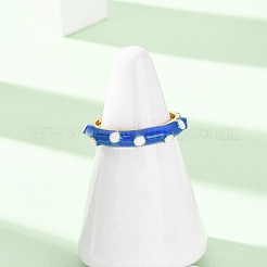 Латунные эмалированные манжеты с открытыми кольцами&nbsp;RJEW-P183-06G-M