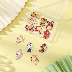 12шт 12 стиля подвески из сплава с эмалью&nbsp;ENAM-FP0001-88