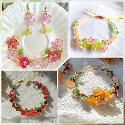 500шт 5 цвета прозрачные акриловые подвески&nbsp;TACR-SP0001-35