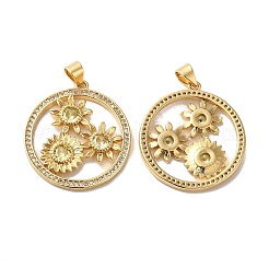 Подвески из кубического циркония с покрытием из латуни&nbsp;KK-O142-54G