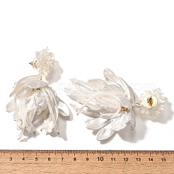 Серьги-гвоздики из сплава и 925 стерлингового серебра и акрила&nbsp;LS-EJEW-Q013-06A