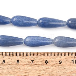 Нити бусин из натурального синего авантюрина (окрашенного и нагретого)&nbsp;G-H064-D04-01