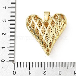 Pendentifs en laiton micro pavé de zircone cubique transparent pour la saint-valentin&nbsp;KK-A303-20D-G