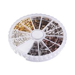 1 коробка 6 цвета латунные обжимные бусины&nbsp;KK-JP0010-03B