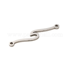 Breloques connecteurs à maillons ondulés en acier inoxydable 304 anti-ternissement&nbsp;STAS-S123-03P-05