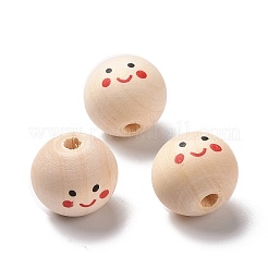 Набивные деревянные европейские бусины&nbsp;WOOD-C001-03B-04