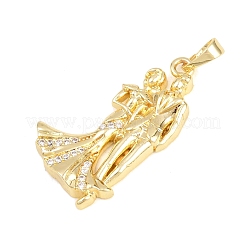 Valentinstag Messing Micro Pave klare Zirkonia Anhänger&nbsp;KK-H273-43G-02