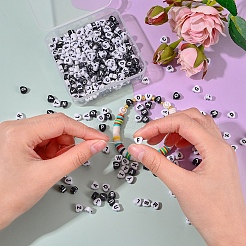 2000 pz 2 colori perline acriliche in stile artigianale&nbsp;MACR-SZ0001-61