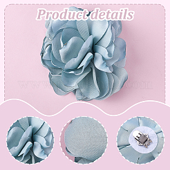 1 paio di decorazioni per scarpe in tessuto floreale&nbsp;AJEW-DR0001-65A