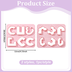 2 шт. 2 Молды из АБС-пластика&nbsp;DIY-ME0002-45