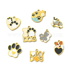 8 шт. 8 стиля эмалевых подвесок из нержавеющей стали 304&nbsp;STAS-CJ0003-38