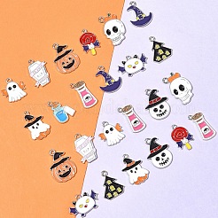 26шт 13 стиля хэллоуин тема сплава эмаль подвески&nbsp;ENAM-FS0002-08