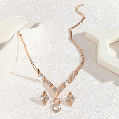 Ожерелья с подвеской номер 8 из сплава со стразами и комплекты серег-гвоздиков в форме ромба для женщин&nbsp;FS-WG20DB5-01