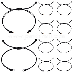 20 Stück schwarze gewachste Polyesterschnur zum Basteln von geflochtenen Armbändern&nbsp;AJEW-YW00002-01