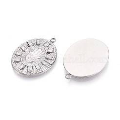 Colgantes de circonita cúbica micropavé de acero inoxidable 304&nbsp;STAS-N109-205P