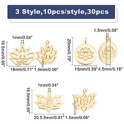 30 шт. 3 подвески из сплава в тибетском стиле на тему йоги&nbsp;FIND-BC0002-67