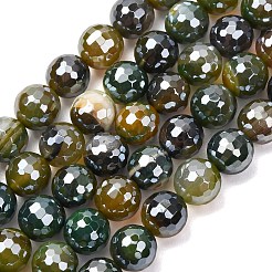 Chapelets de perles en agate naturelle électrolytique&nbsp;G-B191-A07-10mm-19