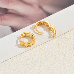 Текстурированные треугольные серьги-кольца из латуни&nbsp;EZ7437