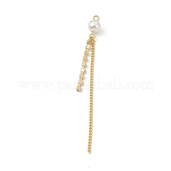 Grandi ciondoli con nappa di strass in ottone&nbsp;KK-P227-01G