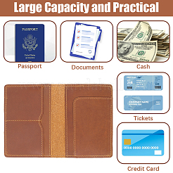 Protège-passeports en cuir de vache&nbsp;OFST-WH20007-024A