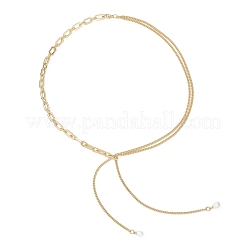 Ожерелье-лариата с круглыми кисточками из натурального жемчуга&nbsp;NJEW-JN05843