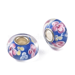 Perline europee in vetro lavorato a lume e con anima in ottone&nbsp;LAMP-P019-01P-32