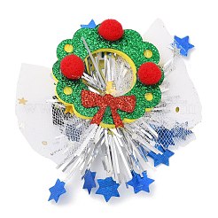 Pinzas para el pelo de cocodrilo de fieltro y gasa con tema navideño&nbsp;PHAR-F019-01