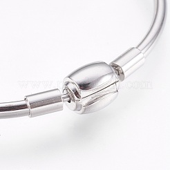Fabrication de bracelets de style européen en acier inoxydable 304 résistant au ternissement&nbsp;BJEW-F167-03P-B