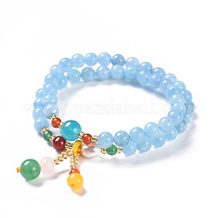 Stretch-Wickelarmbänder mit zwei Schlaufen&nbsp;BJEW-I260-25