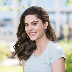 3 пара двухцветных серег-колец с цветочным узором из латуни&nbsp;EJEW-FI0003-07