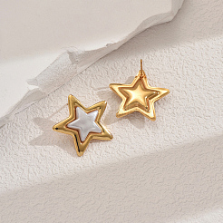 Серьги-гвоздики из пластика и нержавеющей стали 201&nbsp;BP6861