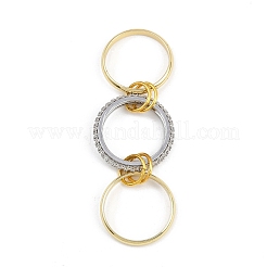 Micro ottone spianare anelli zirconi&nbsp;RJEW-D325-01PG-06