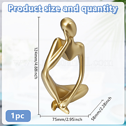 Смола абстрактный мыслитель дисплей украшения&nbsp;AJEW-WH0270-624B