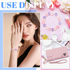 24 шт. 3-х цветные прозрачные стеклянные круглые бусины&nbsp;GLAA-CA0001-55